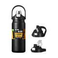 Insulated Water Bottle with Straw and Leakproof Lid, BPA Free Stainless Steel Wide Mouth Sports Water Bottle Cup with Portable Handle Double Wall Vacuum Keep Cold and Hot